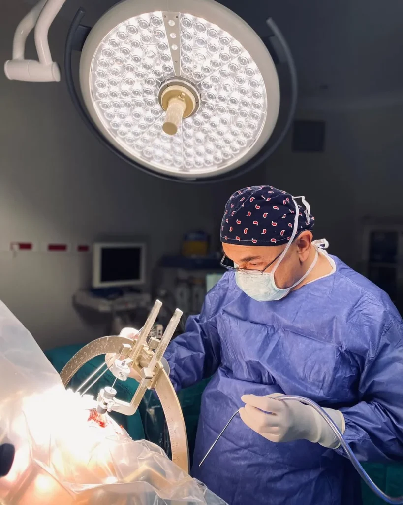 Assoc. Prof. Ali Zirh from inside the operating room