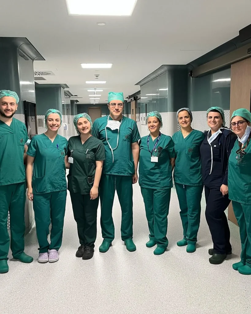 Prof. İbrahim Azboy with his surgical team